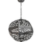 Meyda Lighting Bola 19" Pewter Daisy Pendant Light