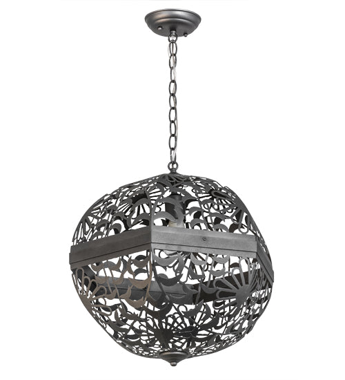 Meyda Lighting Bola 19" Pewter Daisy Pendant Light