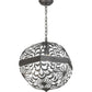 Meyda Lighting Bola 19" Pewter Daisy Pendant Light