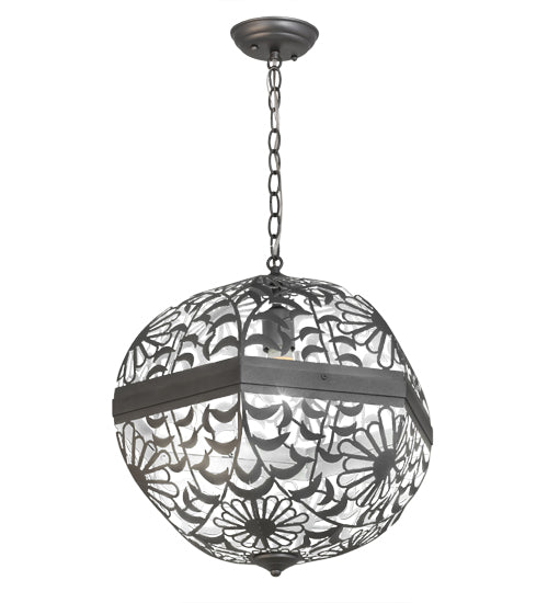 Meyda Lighting Bola 19" Pewter Daisy Pendant Light