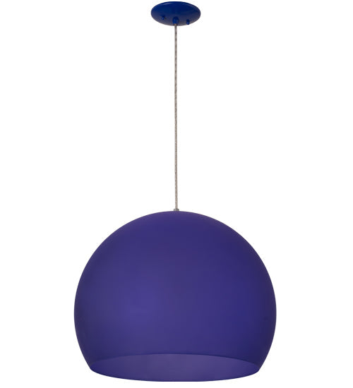 Meyda Lighting Bola 20" Blue Pendant Light With Blue Idalight Shade Glass