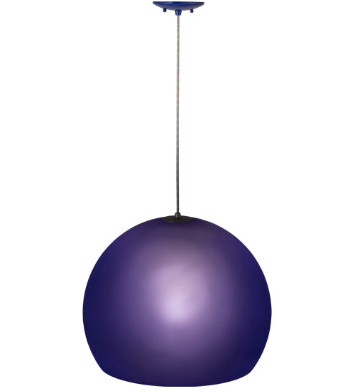 Meyda Lighting Bola 20" Blue Pendant Light With Blue Idalight Shade Glass