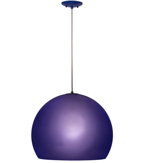 Meyda Lighting Bola 20" Blue Pendant Light With Blue Idalight Shade Glass