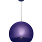 Meyda Lighting Bola 20" Blue Pendant Light With Blue Idalight Shade Glass