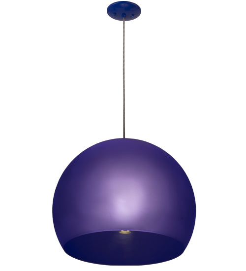Meyda Lighting Bola 20" Blue Pendant Light With Blue Idalight Shade Glass