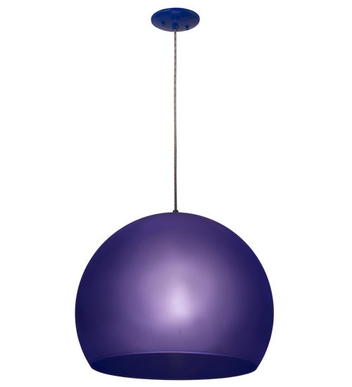 Meyda Lighting Bola 20" Blue Pendant Light With Blue Idalight Shade Glass