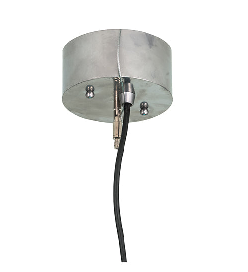 Meyda Lighting Bola 20" Chrome Play Pendant Light With Blue Shade Glass