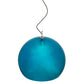 Meyda Lighting Bola 20" Chrome Play Pendant Light With Blue Shade Glass