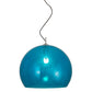 Meyda Lighting Bola 20" Chrome Play Pendant Light With Blue Shade Glass