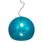 Meyda Lighting Bola 20" Chrome Play Pendant Light With Blue Shade Glass