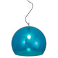 Meyda Lighting Bola 20" Chrome Play Pendant Light With Blue Shade Glass