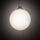 Meyda Lighting Bola 20" Nickel Pendant Light With White Statuario Idalight Shade