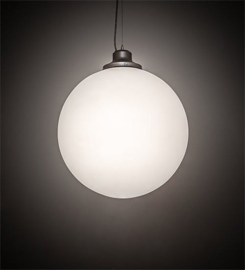 Meyda Lighting Bola 20" Nickel Pendant Light With White Statuario Idalight Shade