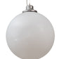 Meyda Lighting Bola 20" Nickel Pendant Light With White Statuario Idalight Shade