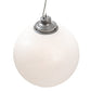Meyda Lighting Bola 20" Nickel Pendant Light With White Statuario Idalight Shade