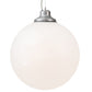 Meyda Lighting Bola 20" Nickel Pendant Light With White Statuario Idalight Shade