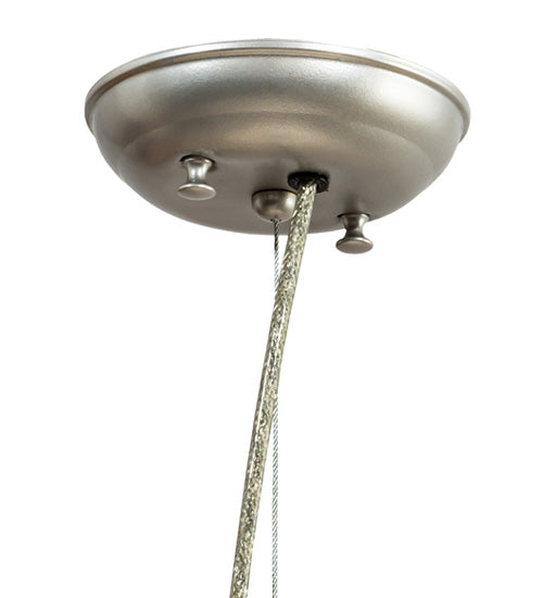 Meyda Lighting Bola 20" Nickel Pendant Light With White Statuario Idalight Shade