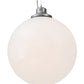 Meyda Lighting Bola 20" Nickel Pendant Light With White Statuario Idalight Shade