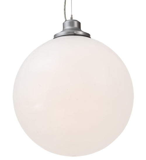 Meyda Lighting Bola 20" Nickel Pendant Light With White Statuario Idalight Shade