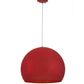 Meyda Lighting Bola 20" Red Pendant Light With Frosted Red Idalight Shade Glass