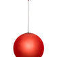 Meyda Lighting Bola 20" Red Pendant Light With Frosted Red Idalight Shade Glass