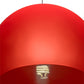 Meyda Lighting Bola 20" Red Pendant Light With Frosted Red Idalight Shade Glass