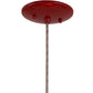 Meyda Lighting Bola 20" Red Pendant Light With Frosted Red Idalight Shade Glass