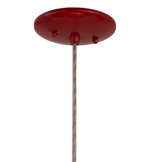 Meyda Lighting Bola 20" Red Pendant Light With Frosted Red Idalight Shade Glass