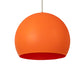 Meyda Lighting Bola 20" Safety Orange Pendant Light With Orange Idalight Shade Glass