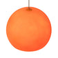 Meyda Lighting Bola 20" Safety Orange Pendant Light With Orange Idalight Shade Glass
