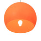 Meyda Lighting Bola 20" Safety Orange Pendant Light With Orange Idalight Shade Glass