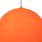 Meyda Lighting Bola 20" Safety Orange Pendant Light With Orange Idalight Shade Glass