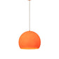 Meyda Lighting Bola 20" Safety Orange Pendant Light With Orange Idalight Shade Glass