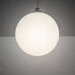 Meyda Lighting Bola 24" Nickel Pendant Light With White Statuario Idalight Shade