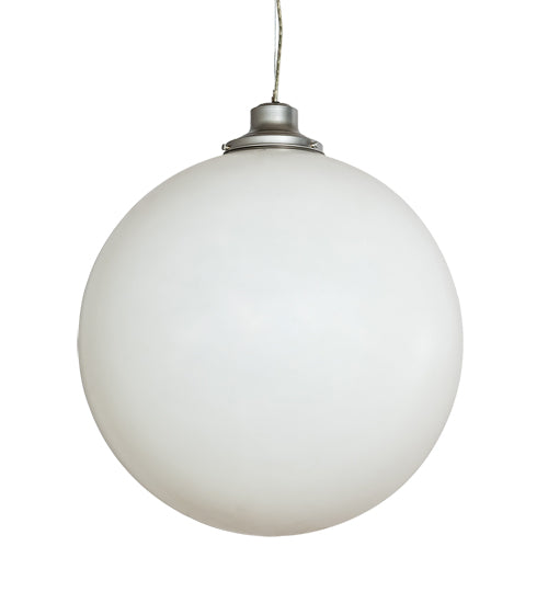 Meyda Lighting Bola 24" Nickel Pendant Light With White Statuario Idalight Shade