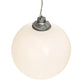 Meyda Lighting Bola 24" Nickel Pendant Light With White Statuario Idalight Shade