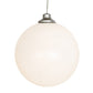 Meyda Lighting Bola 24" Nickel Pendant Light With White Statuario Idalight Shade