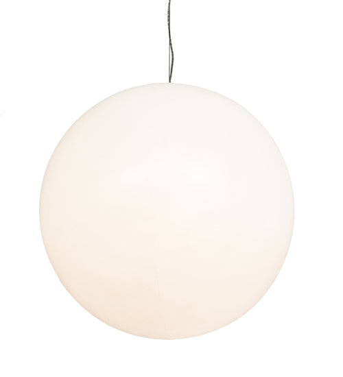 Meyda Lighting Bola 24" Nickel Pendant Light With White Statuario Idalight Shade