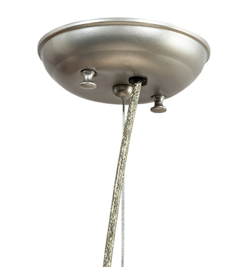 Meyda Lighting Bola 24" Nickel Pendant Light With White Statuario Idalight Shade