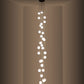 Meyda Lighting Bola 28" 30-Light Mahogany Bronze Cascading Pendant Light With White Sparkle Orbs Shade Glass