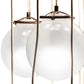 Meyda Lighting Bola 28" 30-Light Mahogany Bronze Cascading Pendant Light With White Sparkle Orbs Shade Glass