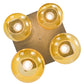 Meyda Lighting Bola 28" 4-Light Brushed Nickel Powder Coat Cascading Pendant Light With Amber Shade Glass