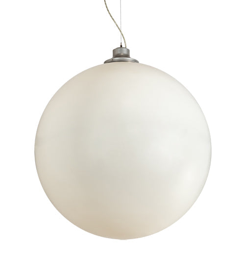 Meyda Lighting Bola 30" Nickel Pendant Light With White Statuario Idalight Shade