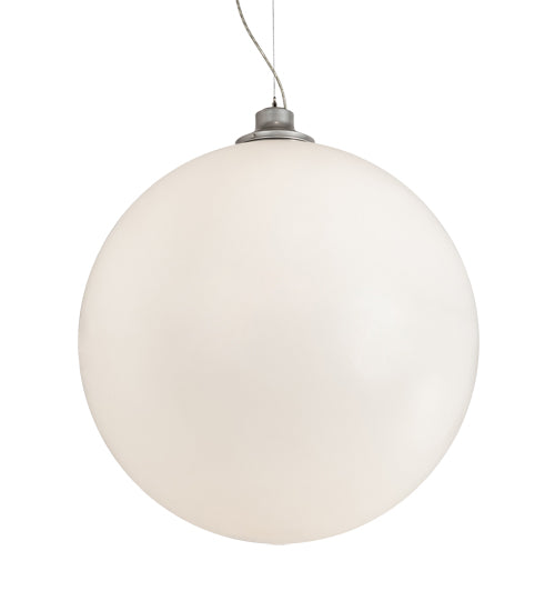 Meyda Lighting Bola 30" Nickel Pendant Light With White Statuario Idalight Shade
