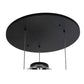 Meyda Lighting Bola 34" 3-Light Black Textured Cilindro Cascading Pendant Light With Crystal & Statuario Idalight Shade Glass