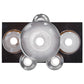 Meyda Lighting Bola 36" 6-Light Solar Black Metalica Cascading Pendant Light With Copper & Silver Shade