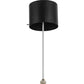 Meyda Lighting Bola 36" Black Pendant Light With White Shade Glass