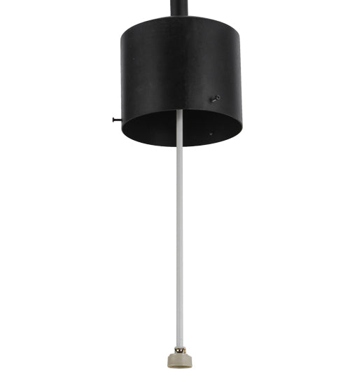 Meyda Lighting Bola 36" Black Pendant Light With White Shade Glass