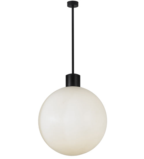 Meyda Lighting Bola 36" Black Pendant Light With White Shade Glass