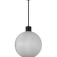 Meyda Lighting Bola 36" Black Pendant Light With White Shade Glass